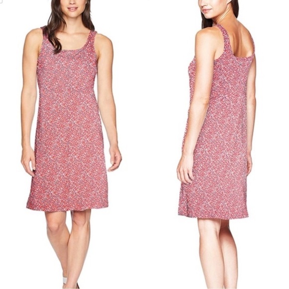 Columbia women’s PFG Omni-Freeze Advanced Cooling floral dress red size medium - Picture 1 of 7